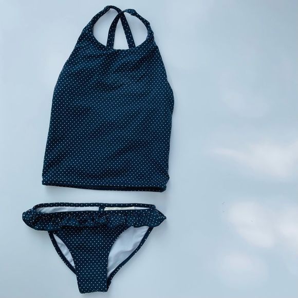 Ralph Lauren Girls Polka Dot 2-Piece Tankini Sz 6X - Picture 7 of 10